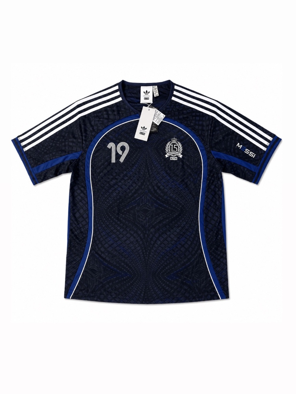 Kith Navy Soccer Jersey with White and Royal Blue Accents